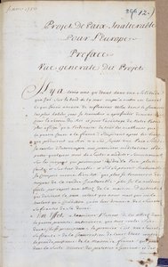 Preface to Project for Unalterable Peace in Europe
